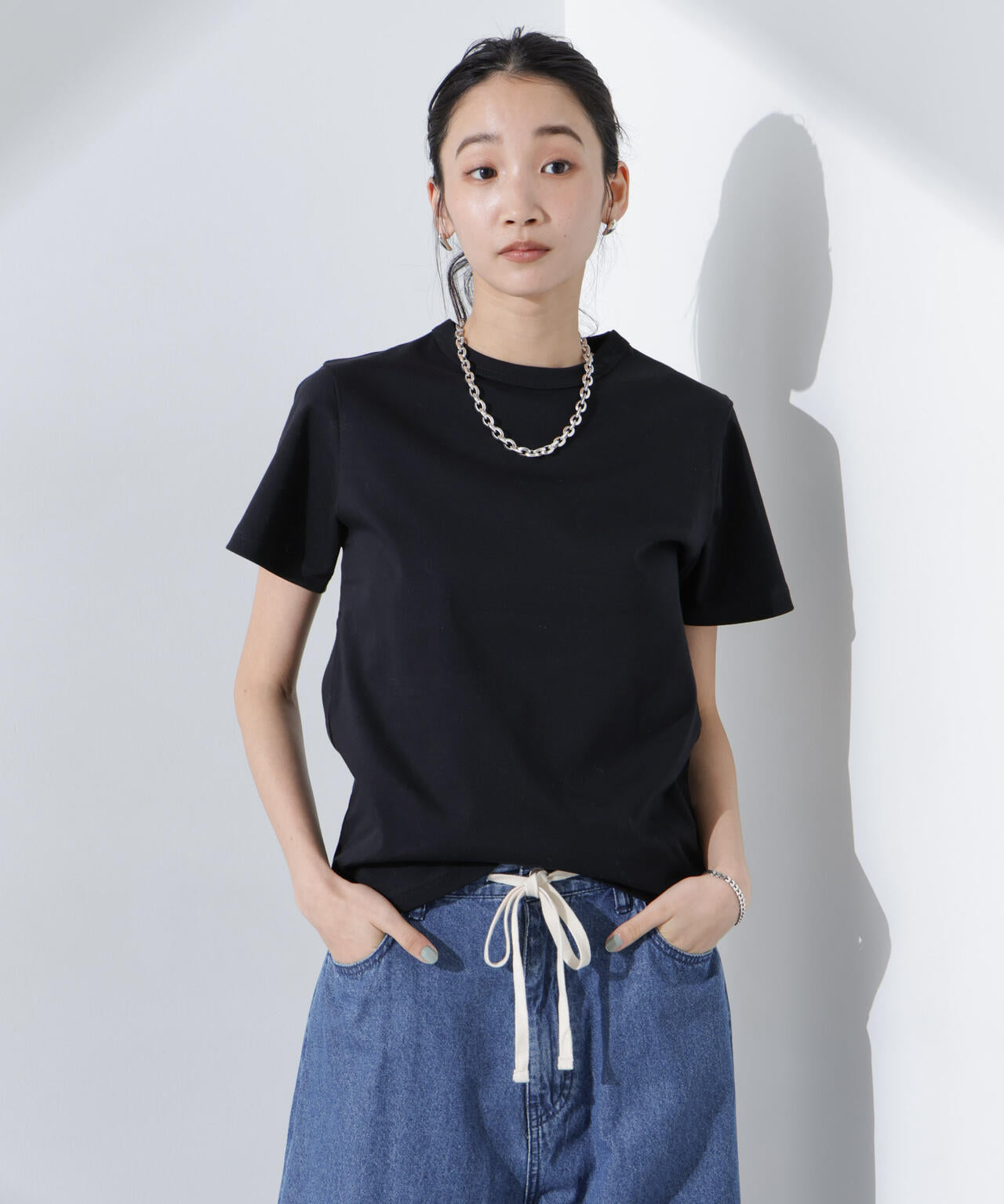 Anti SmellスムースシルケットクルーネックTシャツ 6735124301
