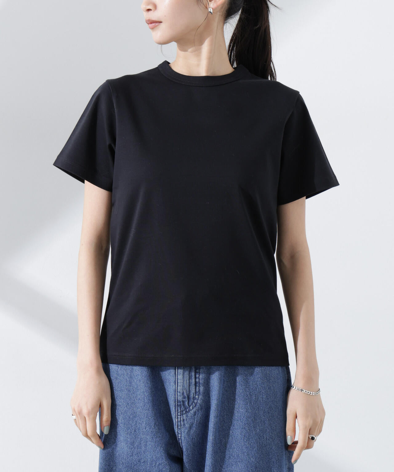 Anti SmellスムースシルケットクルーネックTシャツ 6735124301