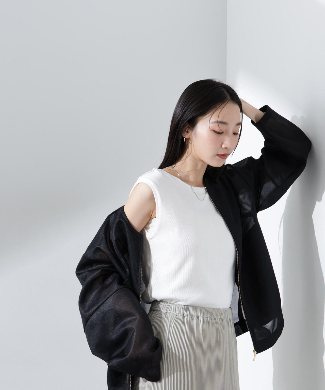 UVカット抗菌防臭吸水速乾イージーケアノースリーブ 6735124303