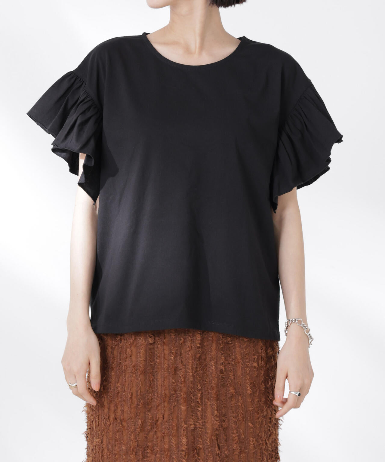 STORATECH 機能素材フレアデザインスリーブトップス 6735124318