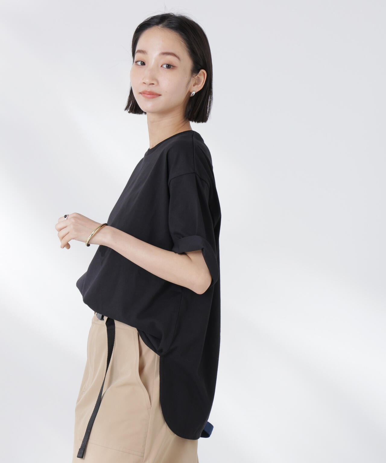 STORATECH 機能素材ラウンドヘムTシャツ 6735124319