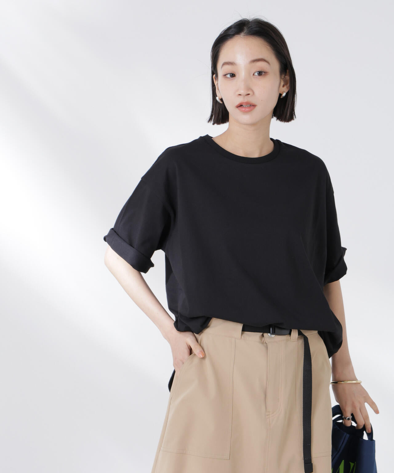 STORATECH 機能素材ラウンドヘムTシャツ 6735124319