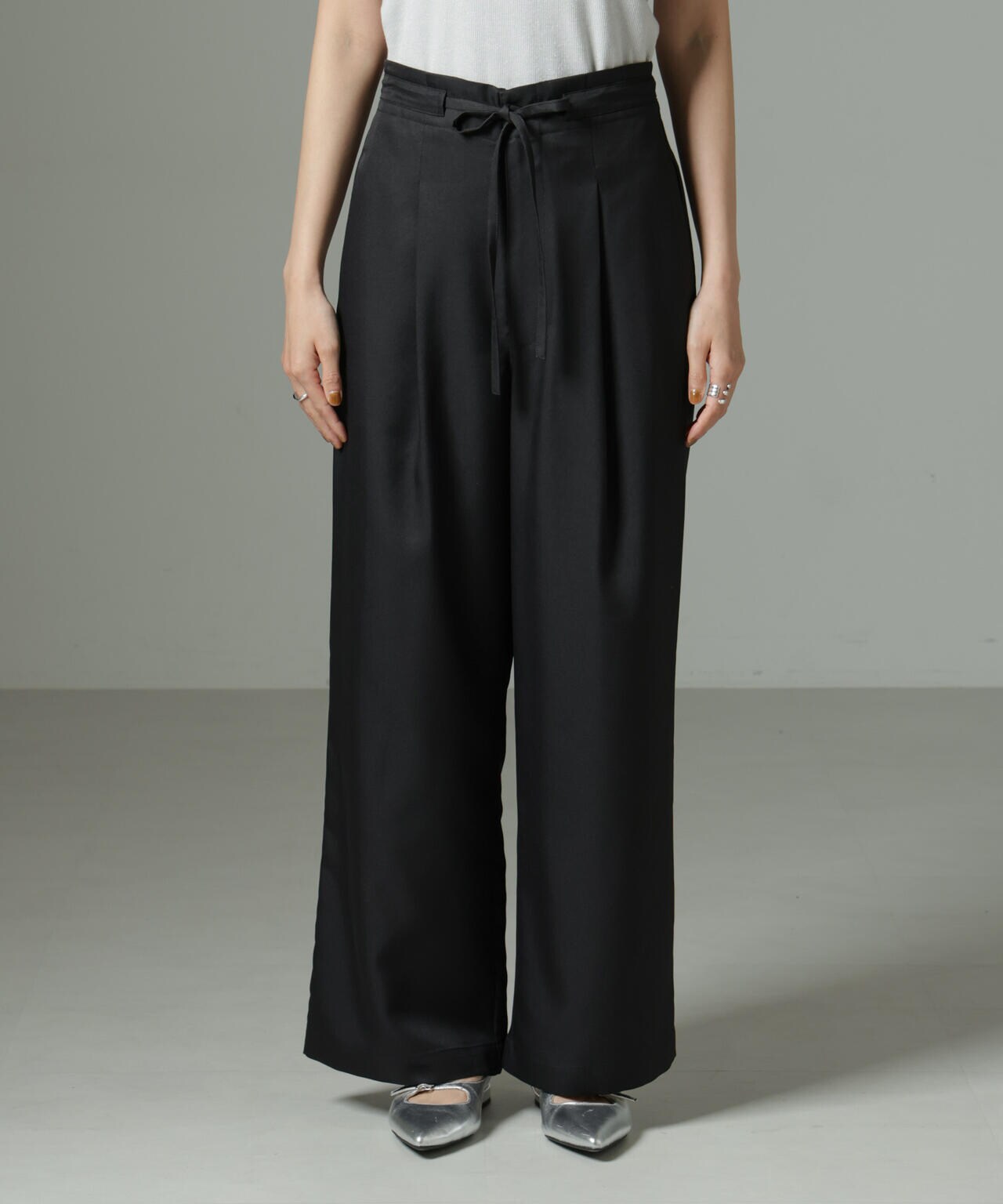 ウエストリボンベルトパンツ(セットアップ可) 6735127301