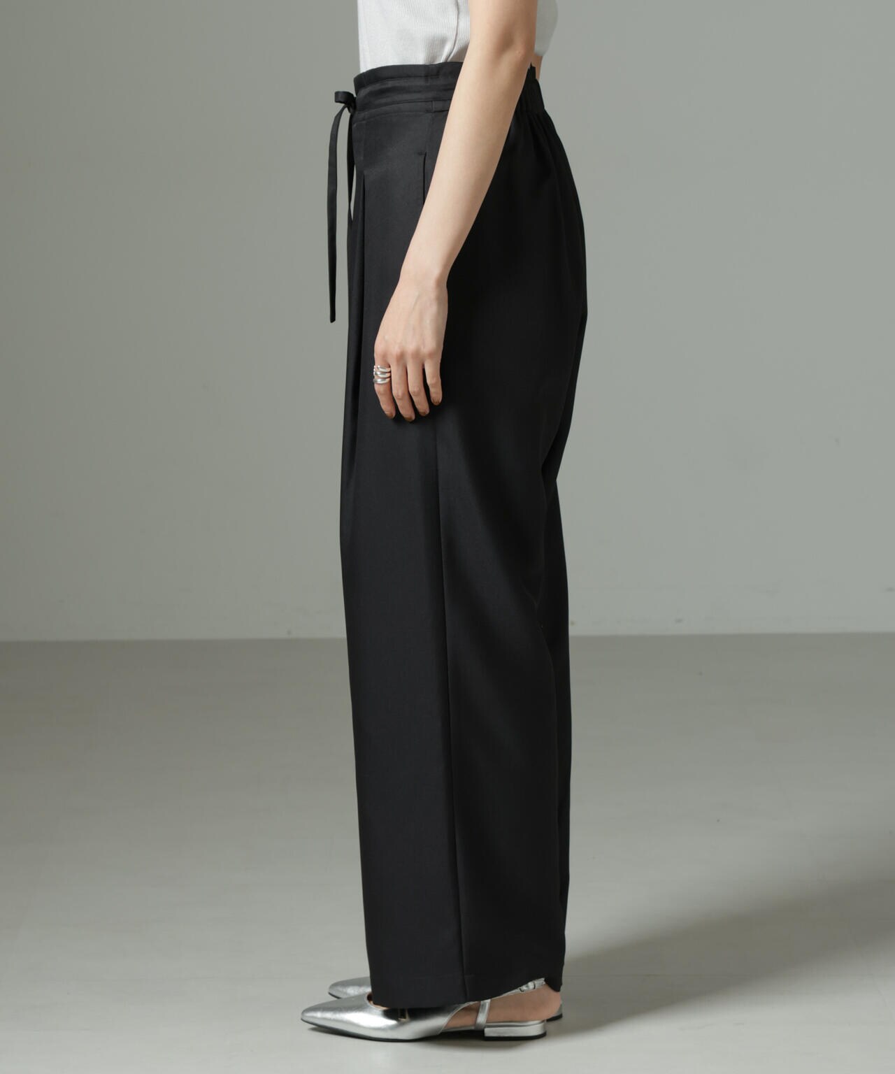 ウエストリボンベルトパンツ(セットアップ可) 6735127301