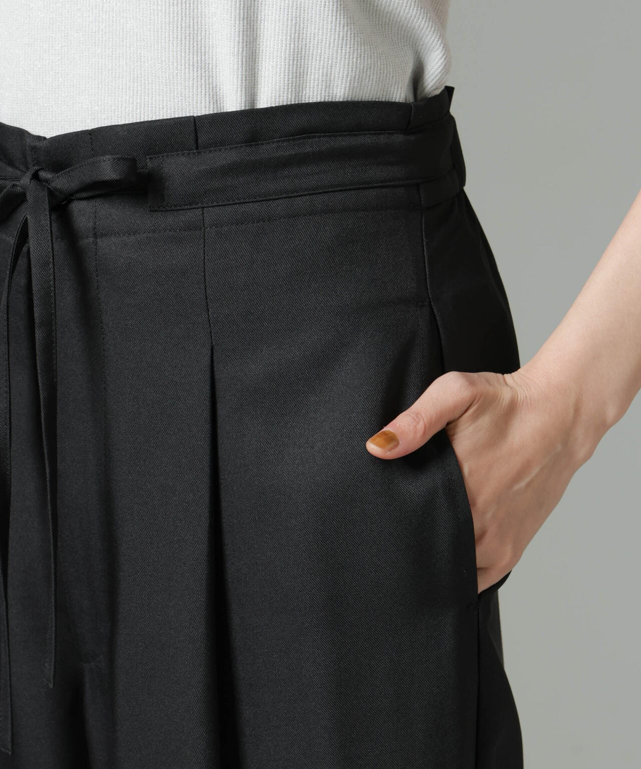 ウエストリボンベルトパンツ(セットアップ可) 6735127301