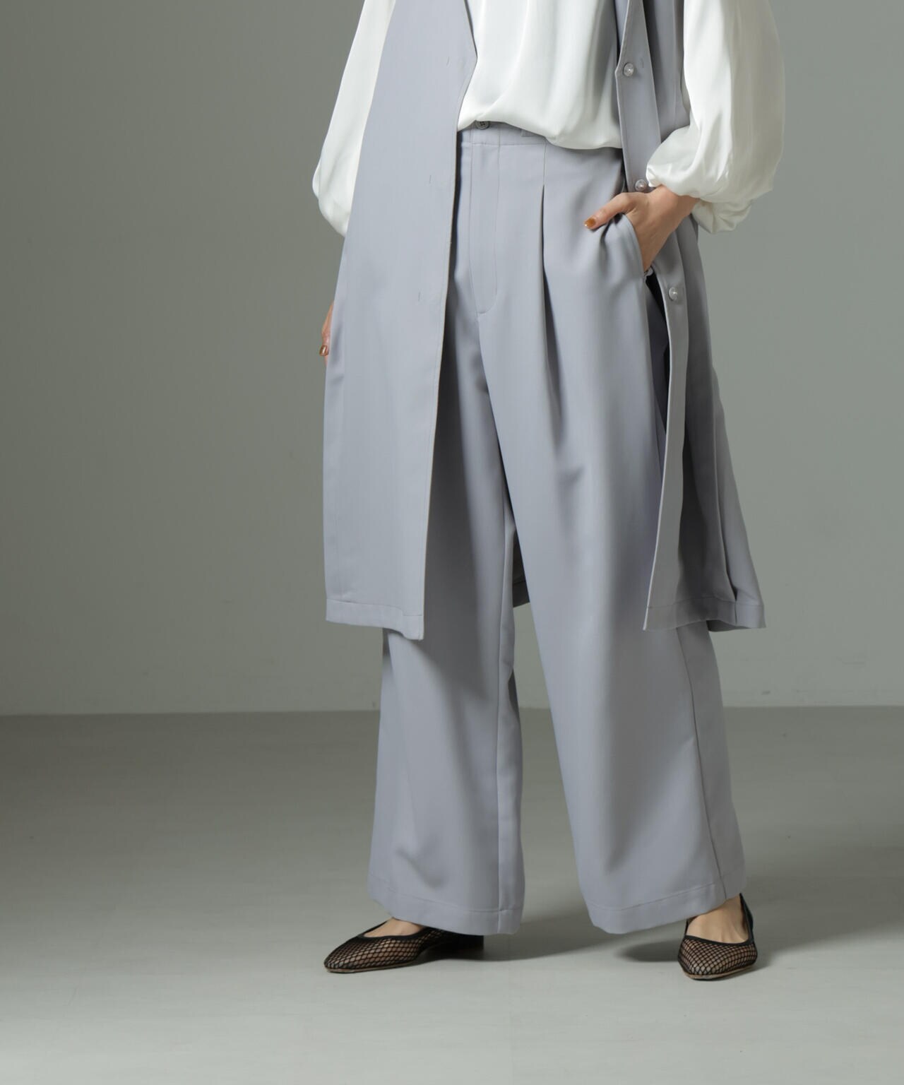 ウエストリボンベルトパンツ(セットアップ可) 6735127301