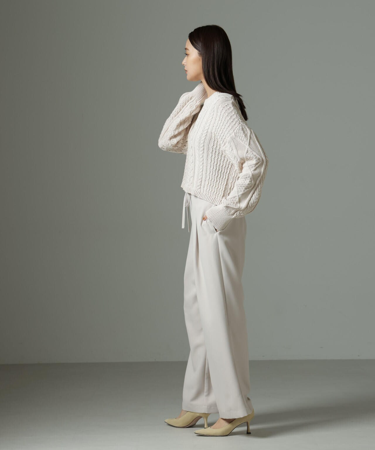 ウエストリボンベルトパンツ(セットアップ可) 6735127301