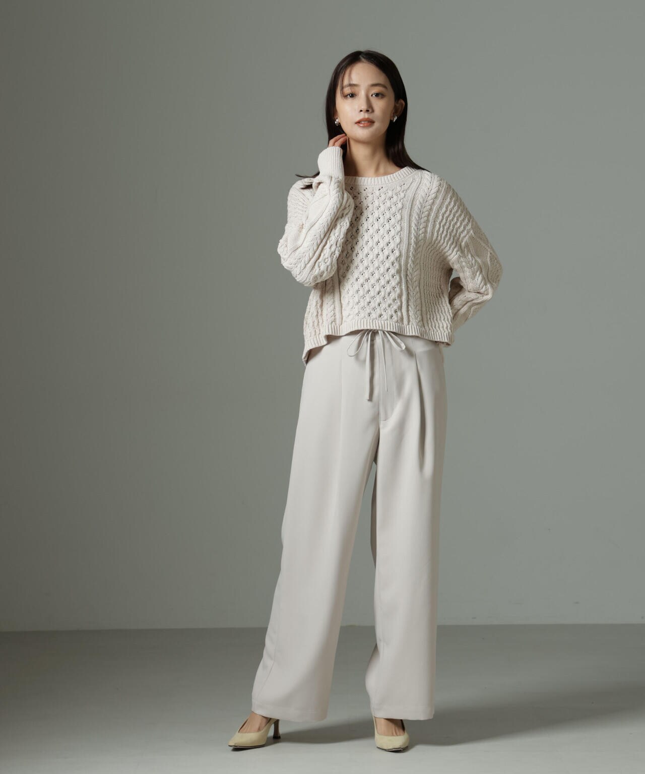 ウエストリボンベルトパンツ(セットアップ可) 6735127301