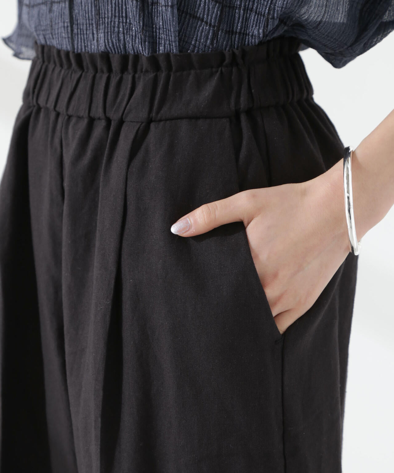 綿麻COOLMAXイージタックパンツ(セットアップ可) 6735127303