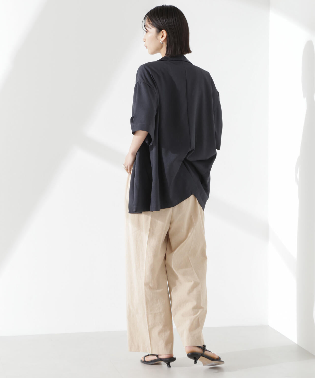 綿麻COOLMAXイージタックパンツ(セットアップ可) 6735127303