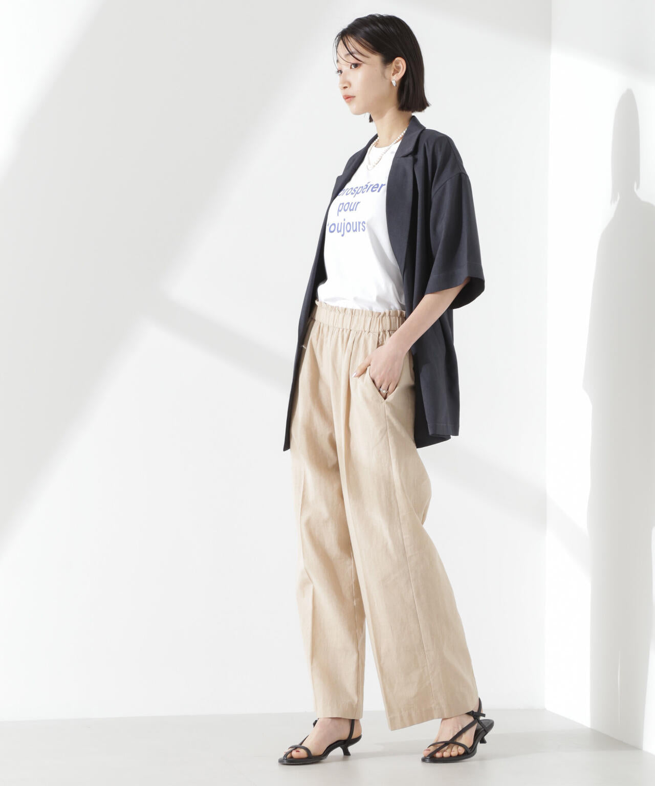 綿麻COOLMAXイージタックパンツ(セットアップ可) 6735127303
