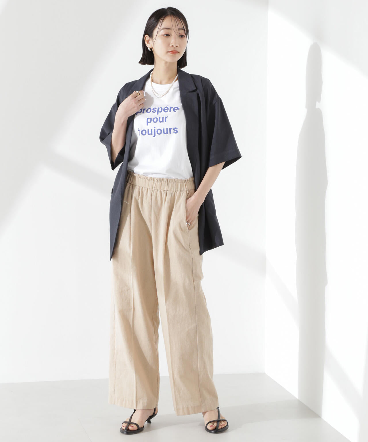 綿麻COOLMAXイージタックパンツ(セットアップ可) 6735127303