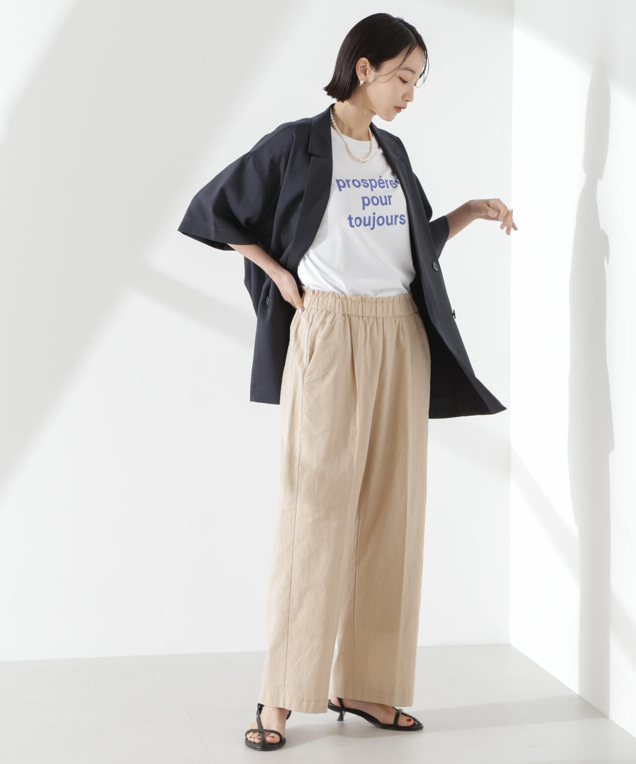 綿麻COOLMAXイージタックパンツ(セットアップ可) 6735127303