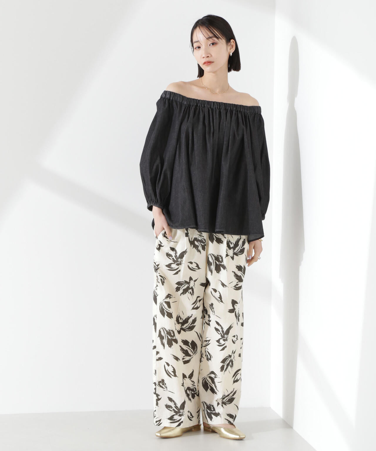 綿麻COOLMAXイージタックパンツ(セットアップ可) 6735127303