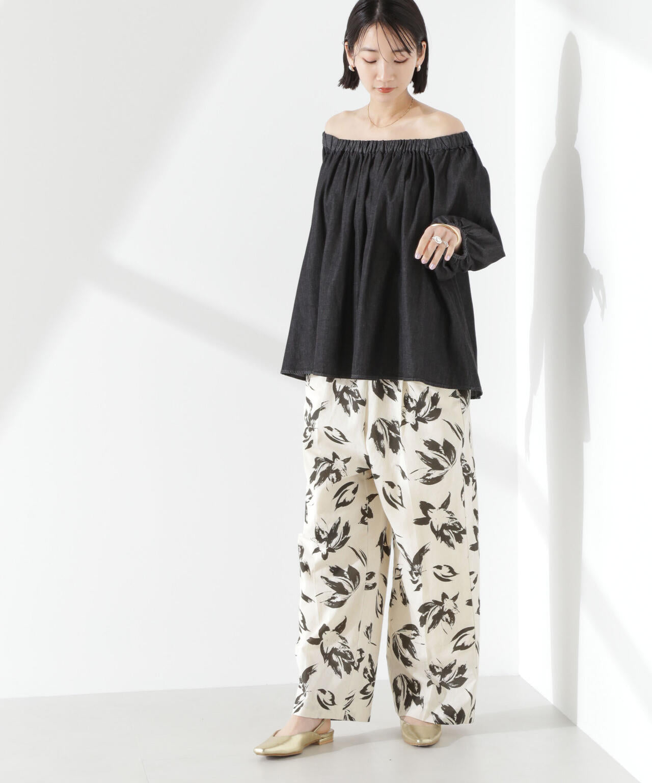 綿麻COOLMAXイージタックパンツ(セットアップ可) 6735127303