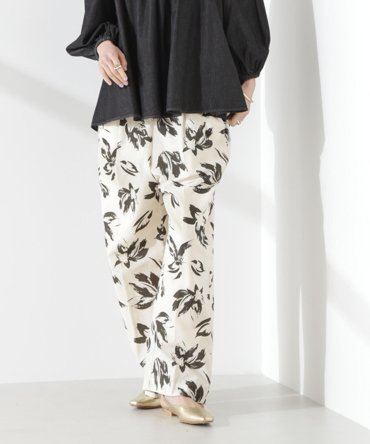 綿麻COOLMAXイージタックパンツ(セットアップ可) 6735127303