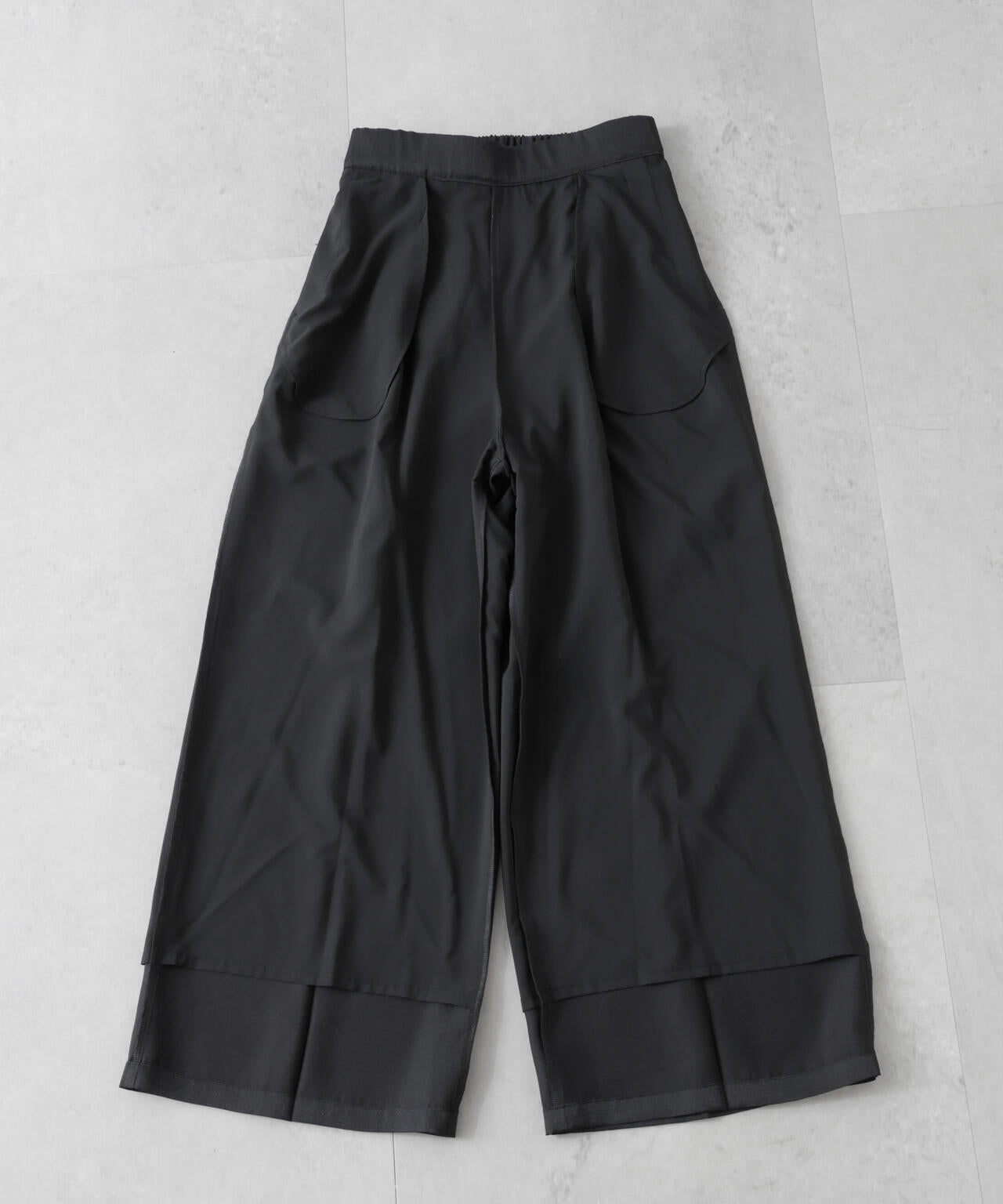 シアーヘムタックワイドパンツ 6735127312
