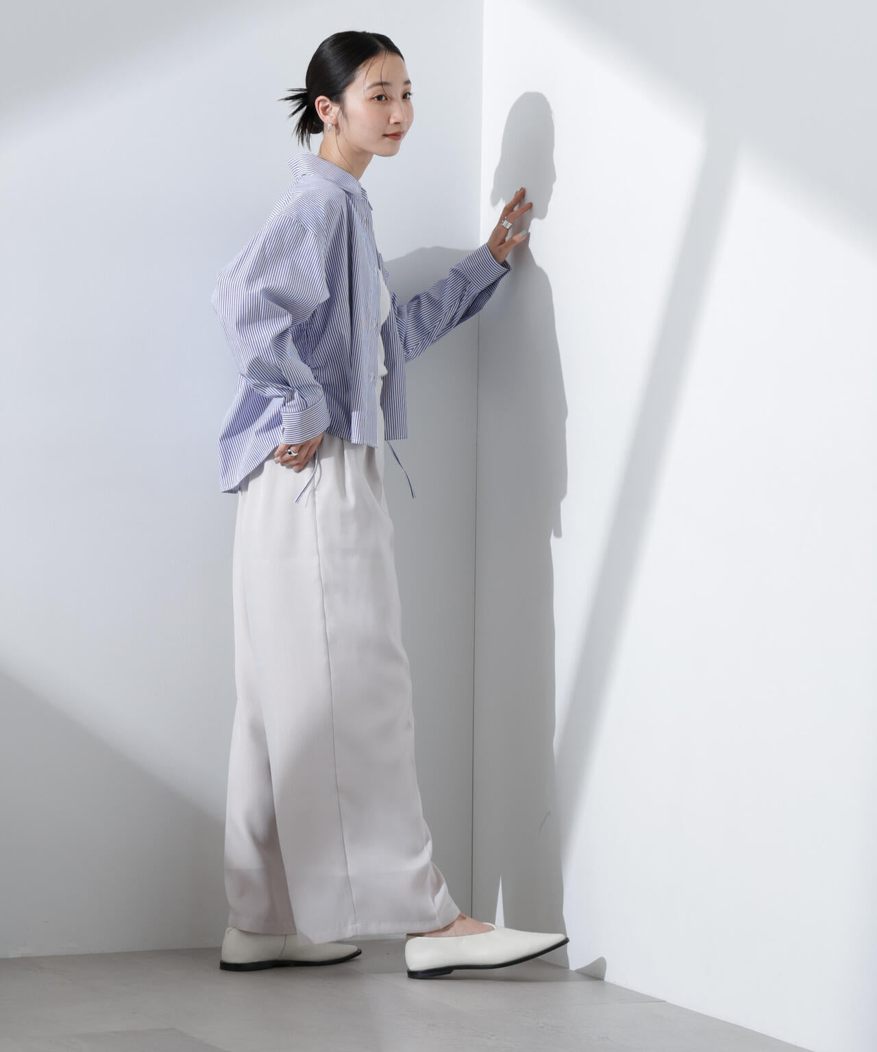 シアーヘムタックワイドパンツ 6735127312