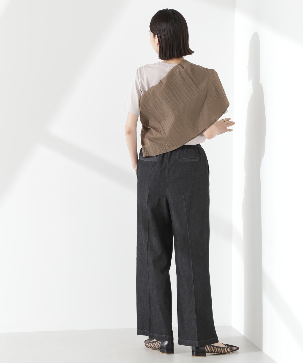 ライトデニムドロストセンタープレスパンツ(セットアップ可) 6735127316