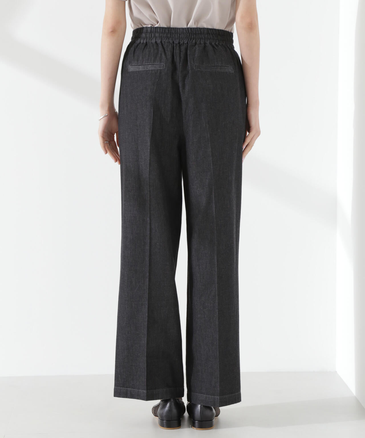 ライトデニムドロストセンタープレスパンツ(セットアップ可) 6735127316