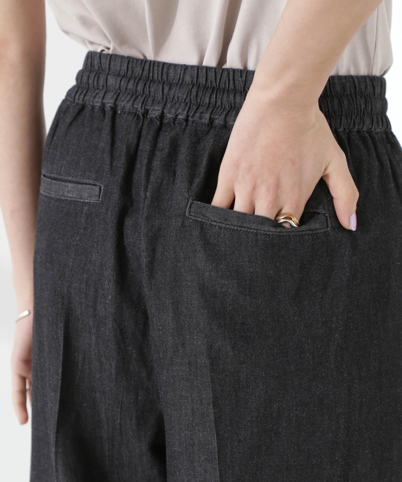 ライトデニムドロストセンタープレスパンツ(セットアップ可) 6735127316