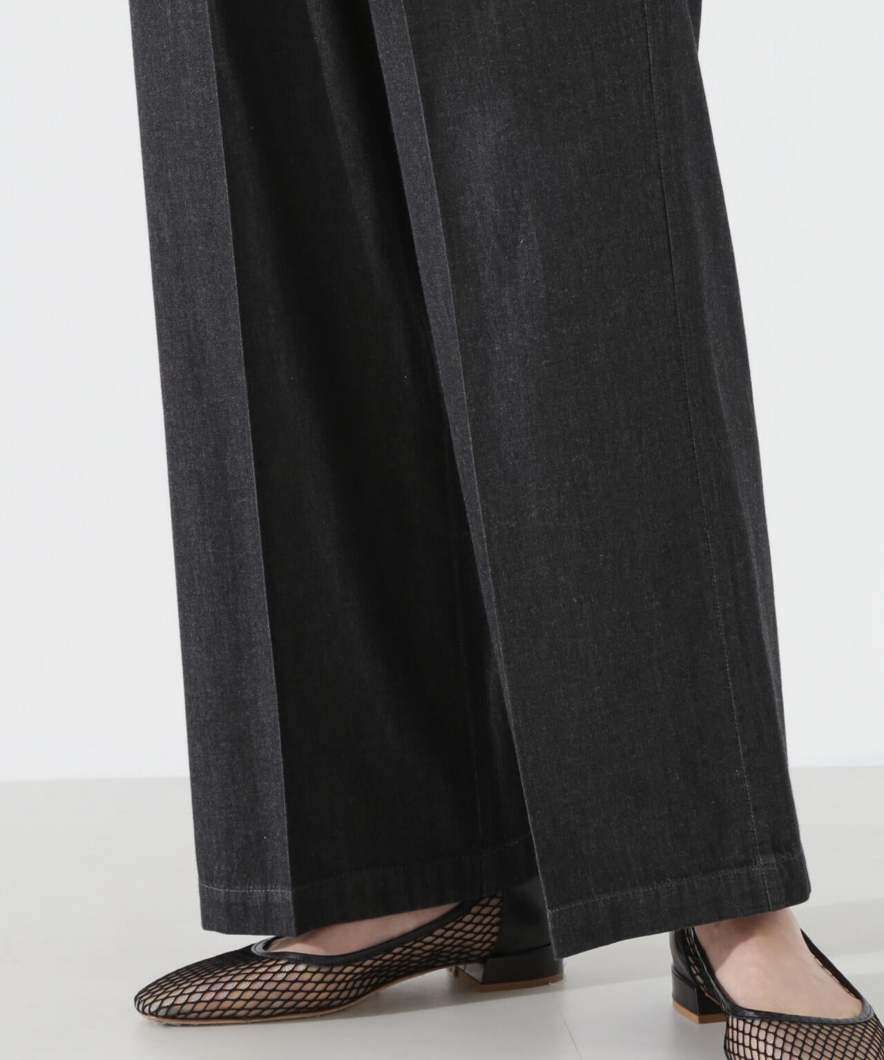 ライトデニムドロストセンタープレスパンツ(セットアップ可) 6735127316