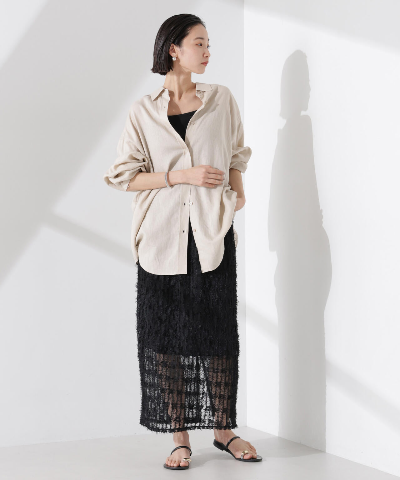 フリンジチュールナロースカート(セットアップ可) 6735130311