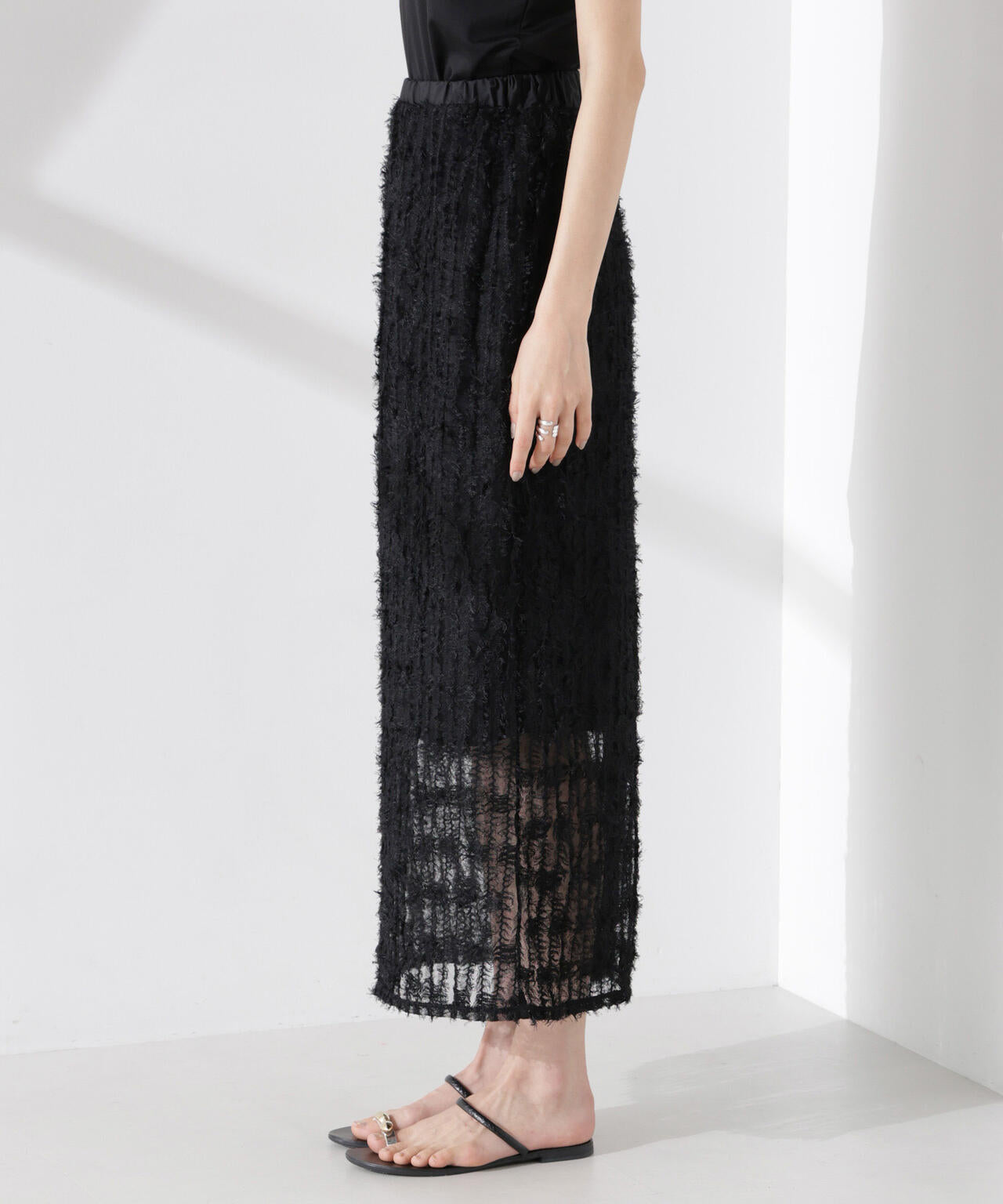 フリンジチュールナロースカート(セットアップ可) 6735130311