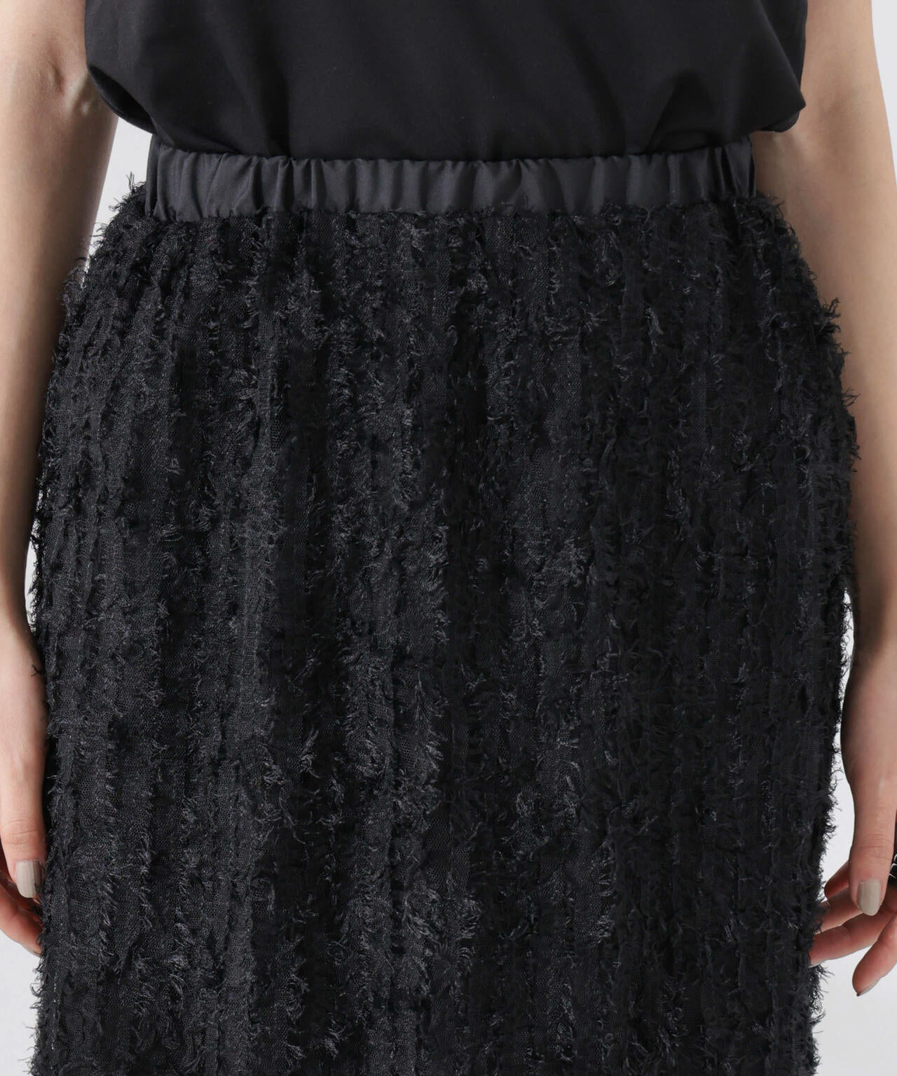 フリンジチュールナロースカート(セットアップ可) 6735130311