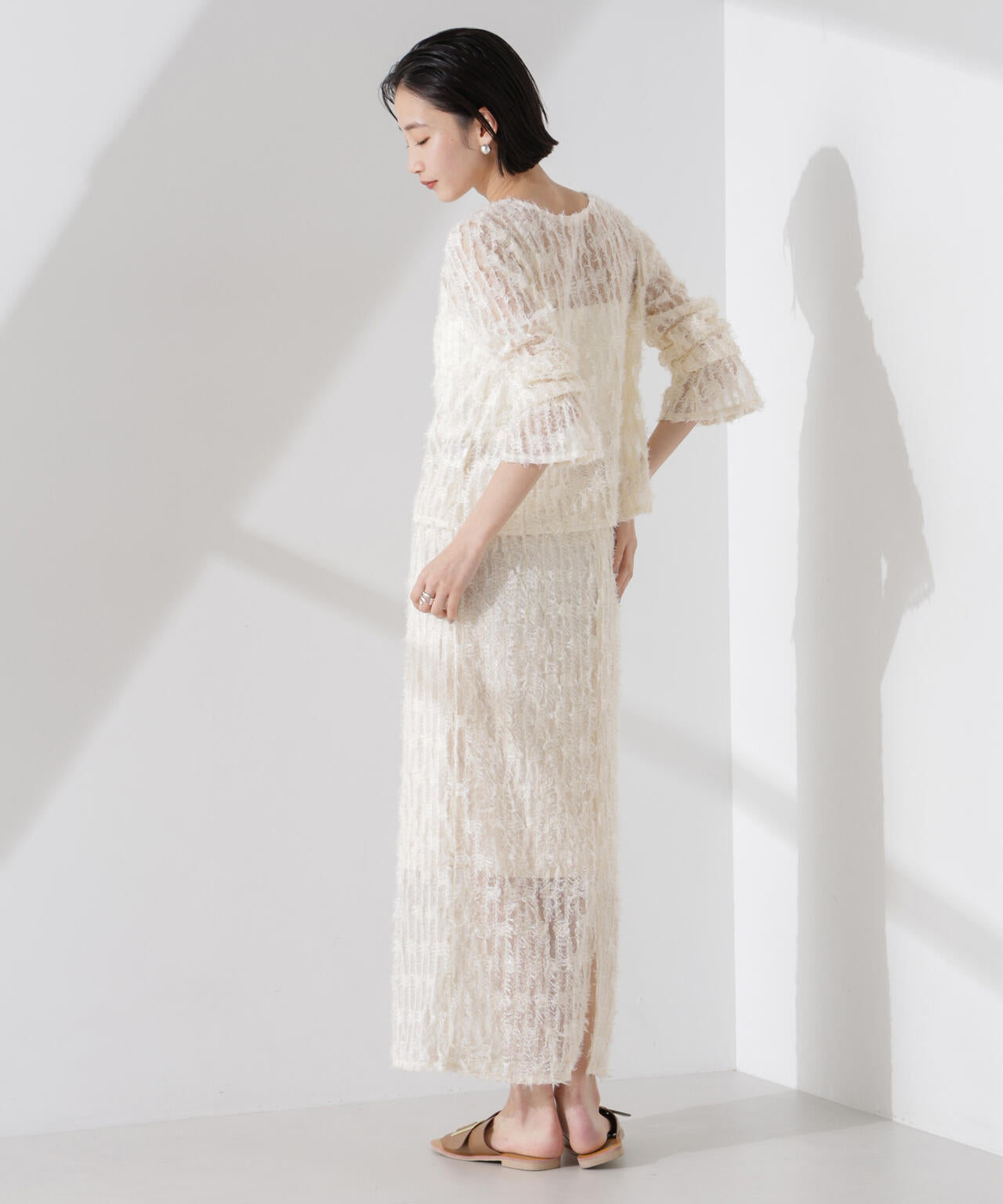 フリンジチュールナロースカート(セットアップ可) 6735130311