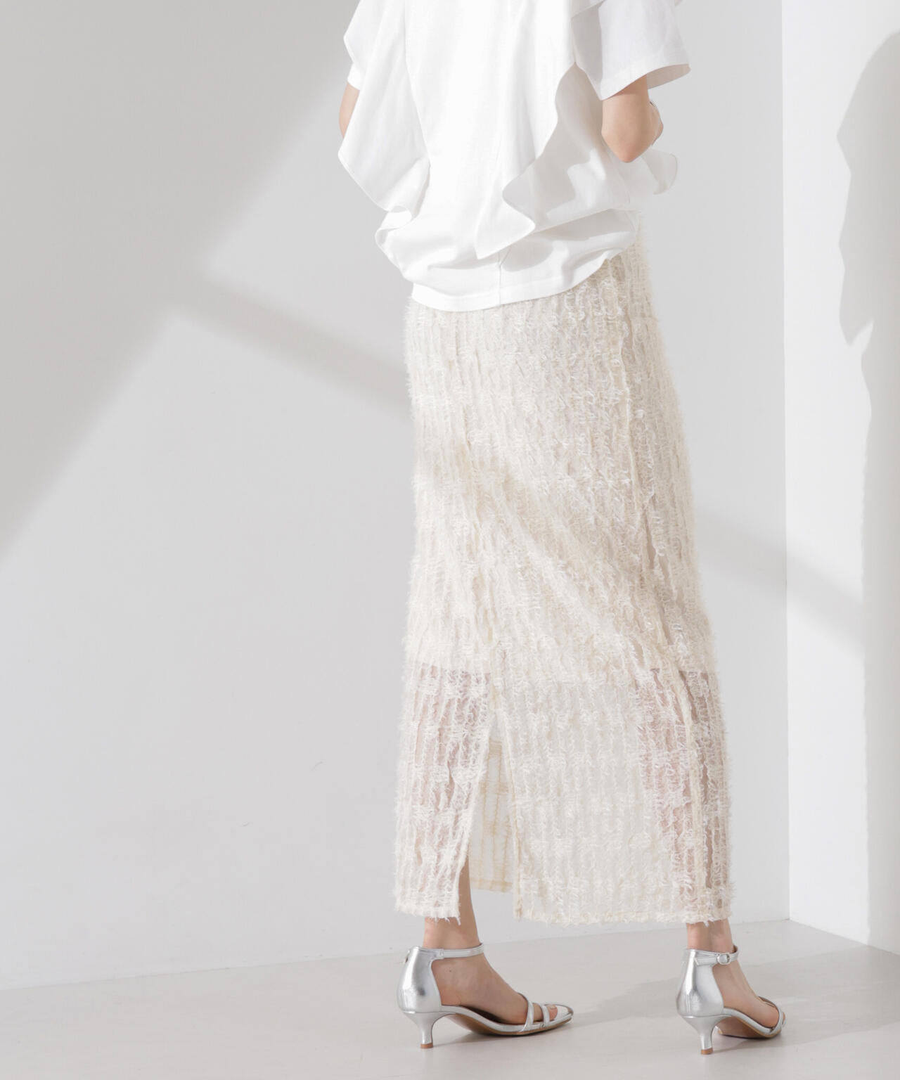 フリンジチュールナロースカート(セットアップ可) 6735130311