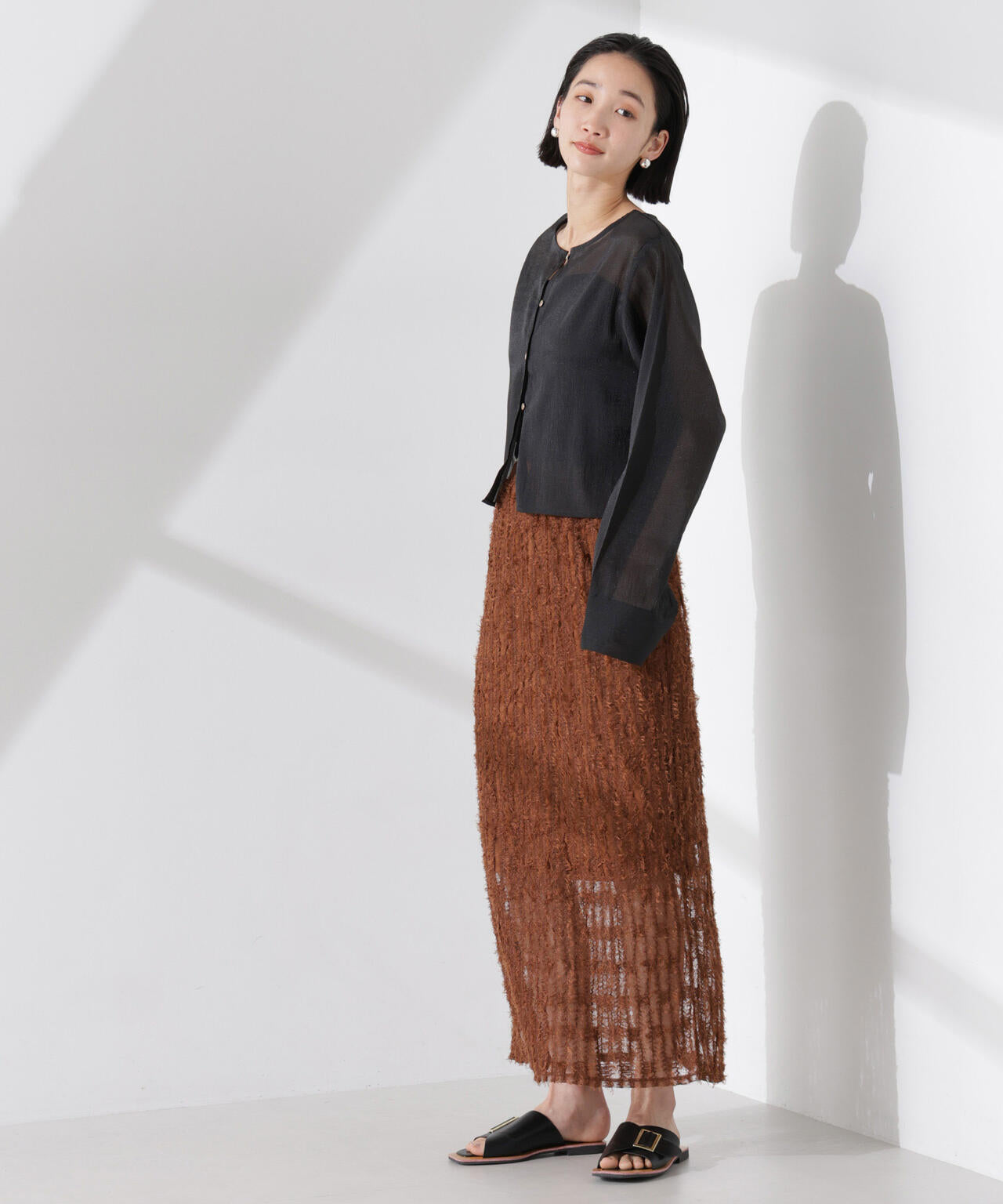 フリンジチュールナロースカート(セットアップ可) 6735130311