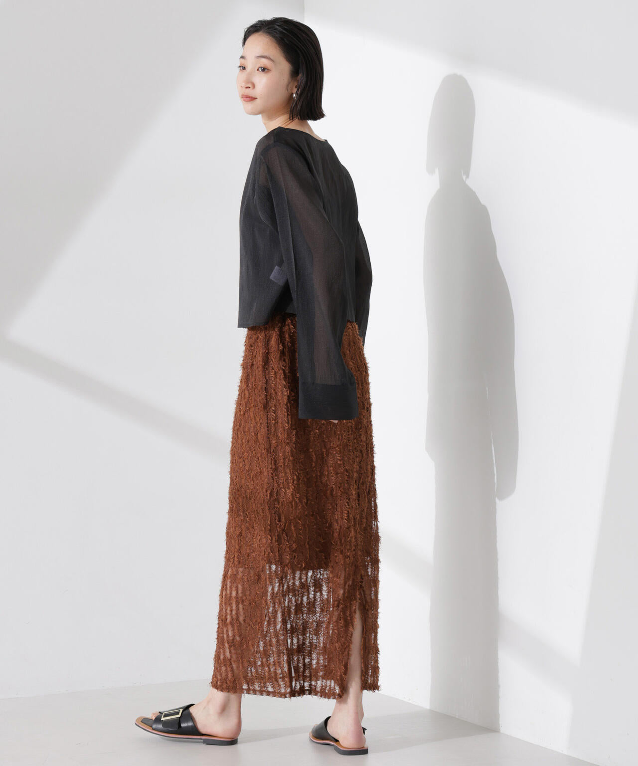 フリンジチュールナロースカート(セットアップ可) 6735130311