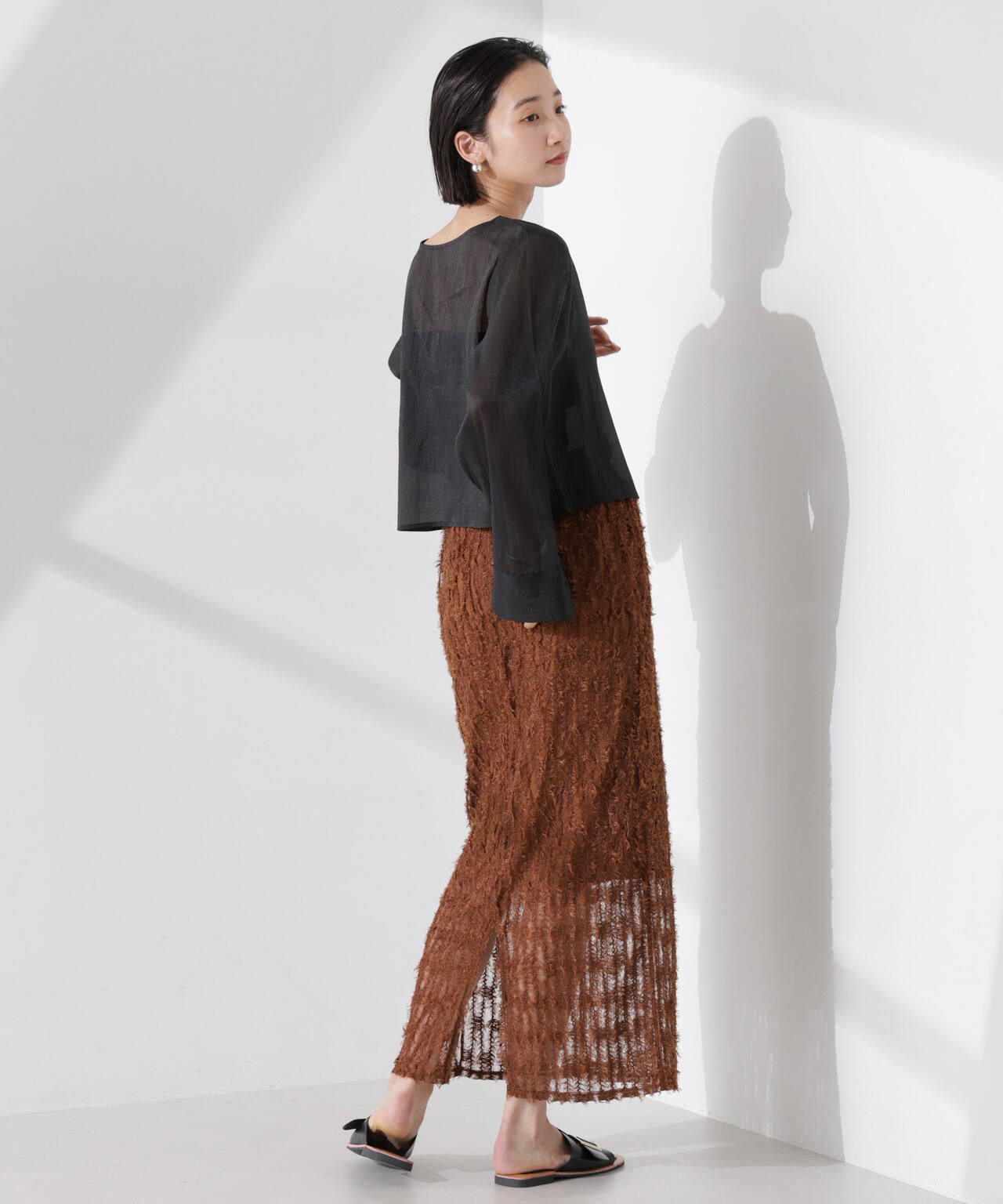フリンジチュールナロースカート(セットアップ可) 6735130311