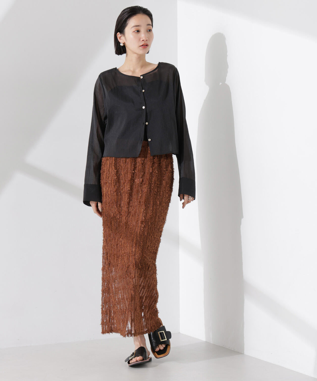 フリンジチュールナロースカート(セットアップ可) 6735130311