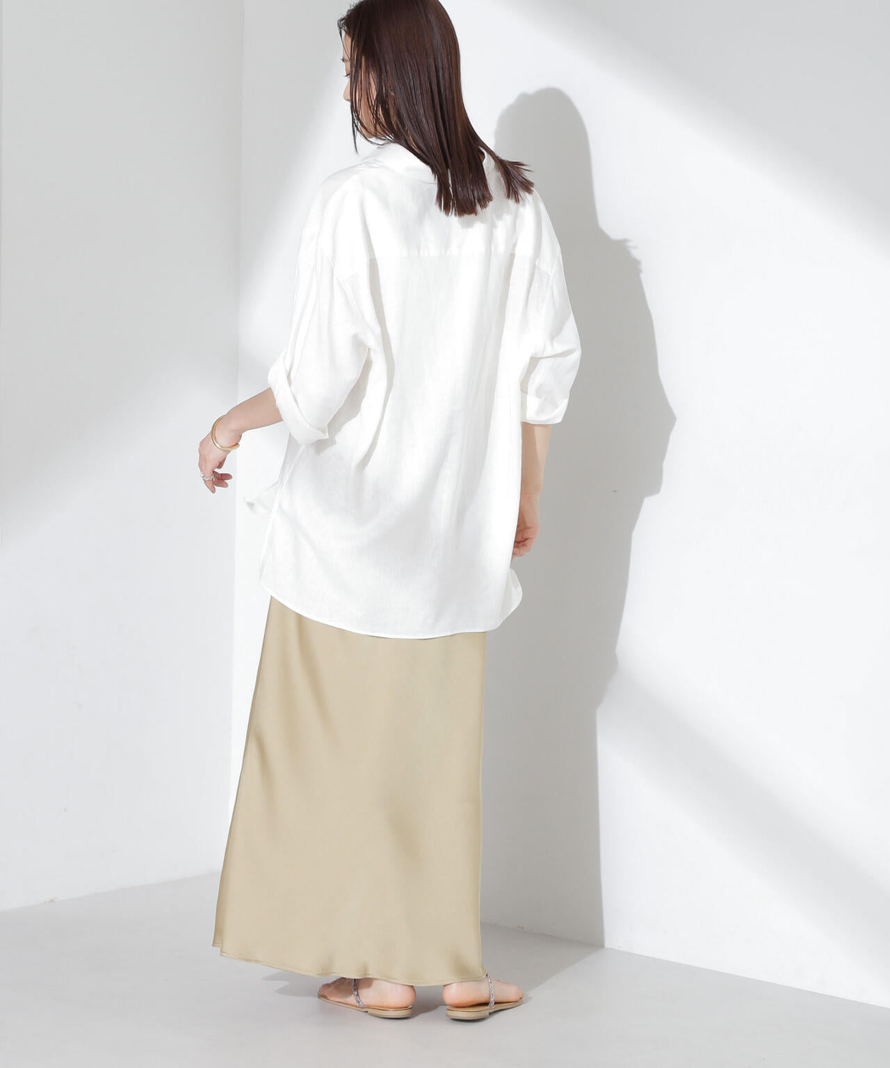 サテンフレアスカート 6735130313