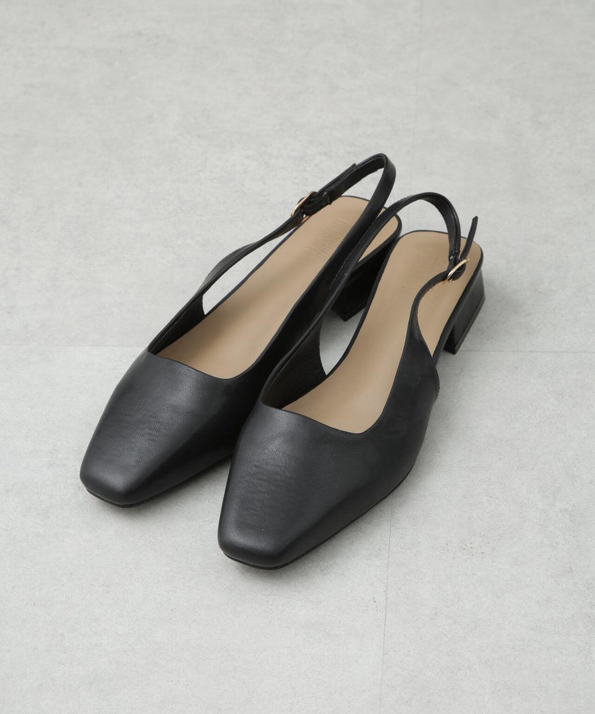 スリングバックスクエアトゥパンプス 6735133300