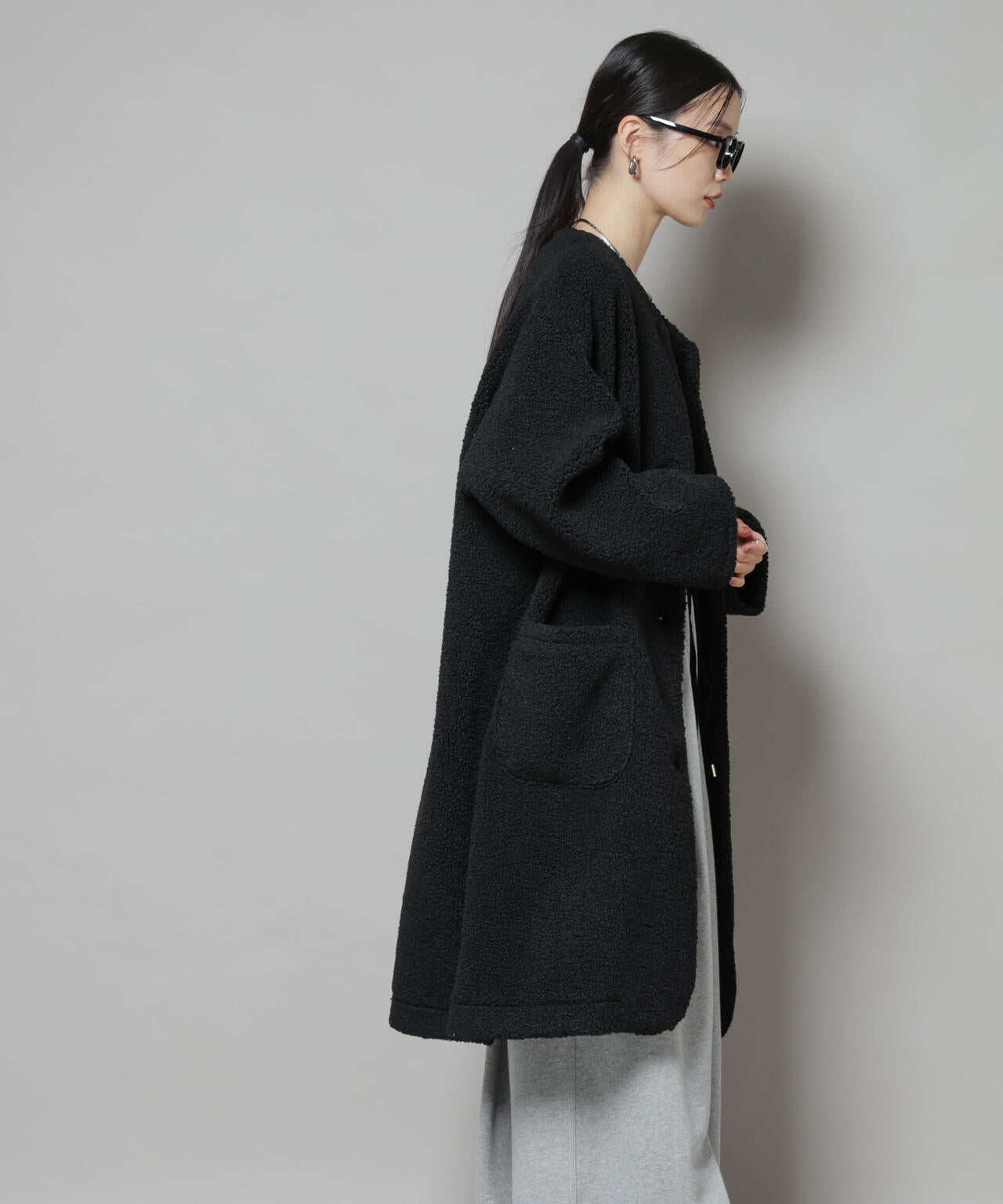 ソフトボアノーカラーコート 6735211306