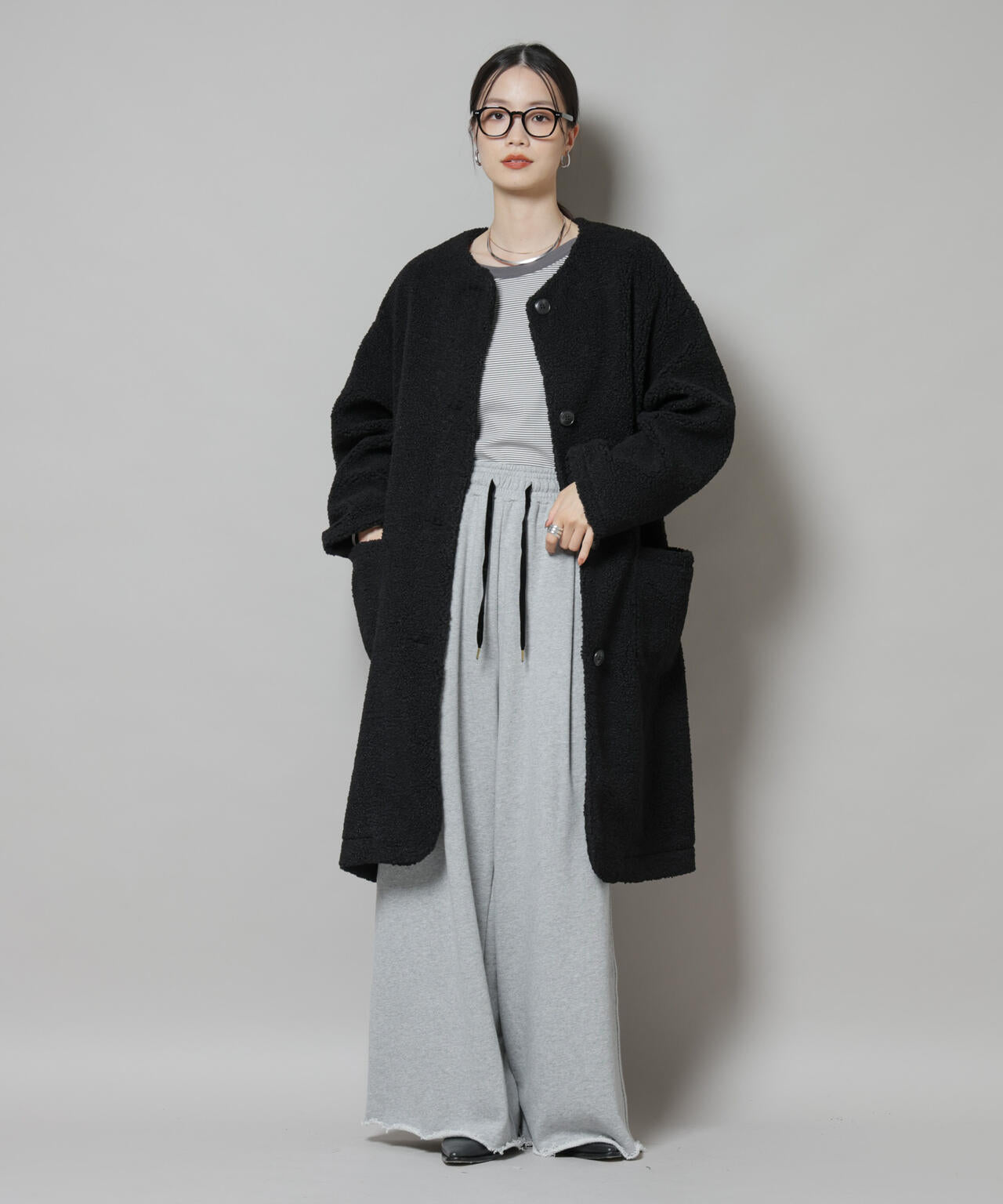 ソフトボアノーカラーコート 6735211306