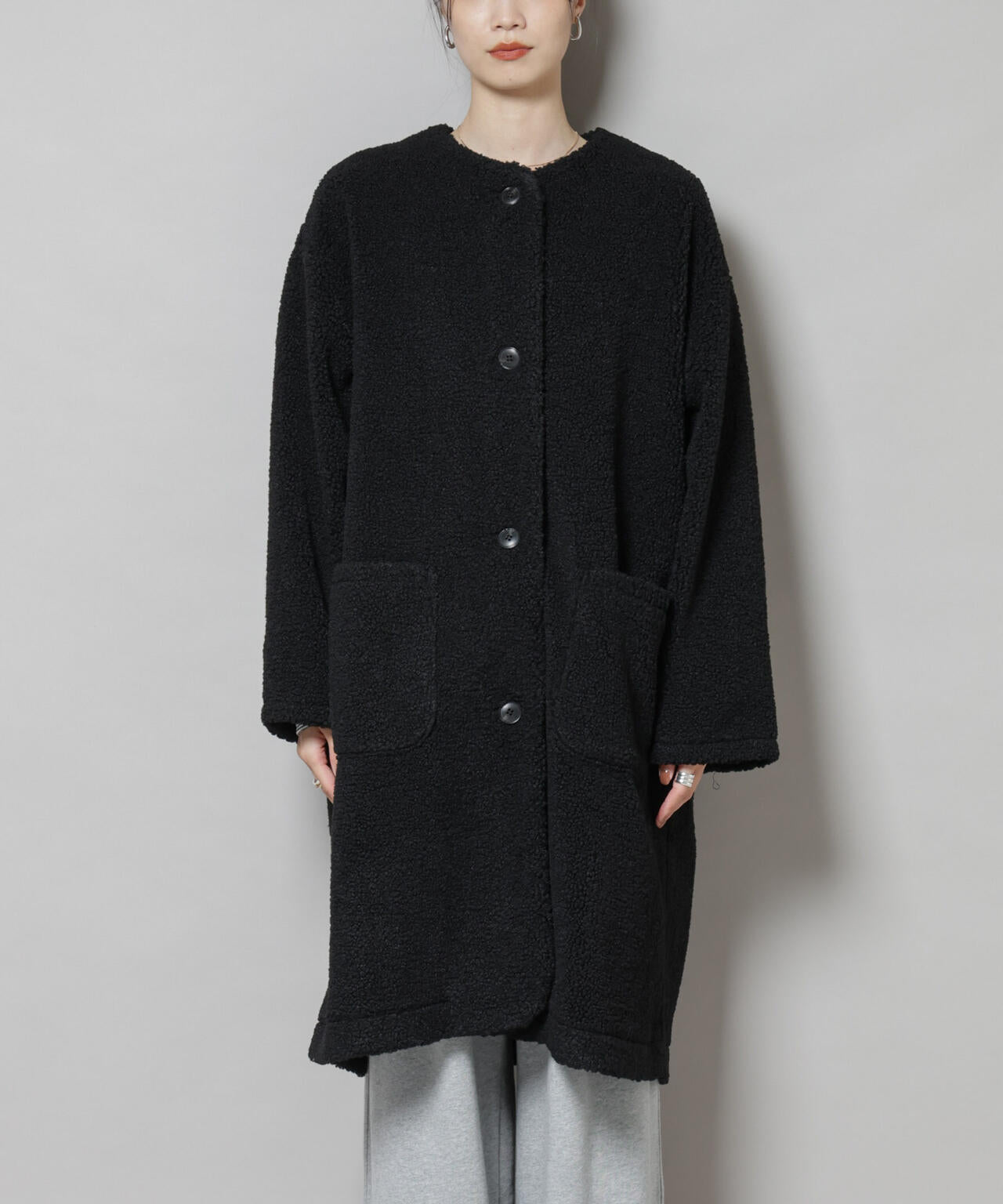 ソフトボアノーカラーコート 6735211306