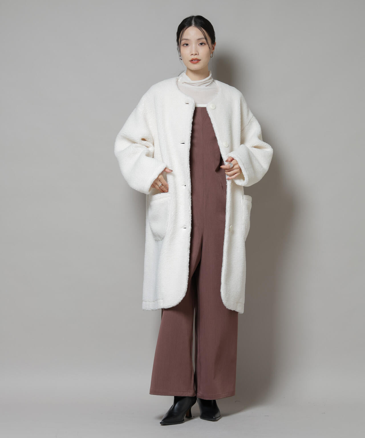 ソフトボアノーカラーコート 6735211306