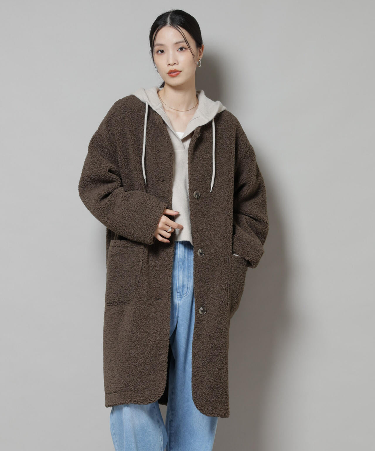 ソフトボアノーカラーコート 6735211306