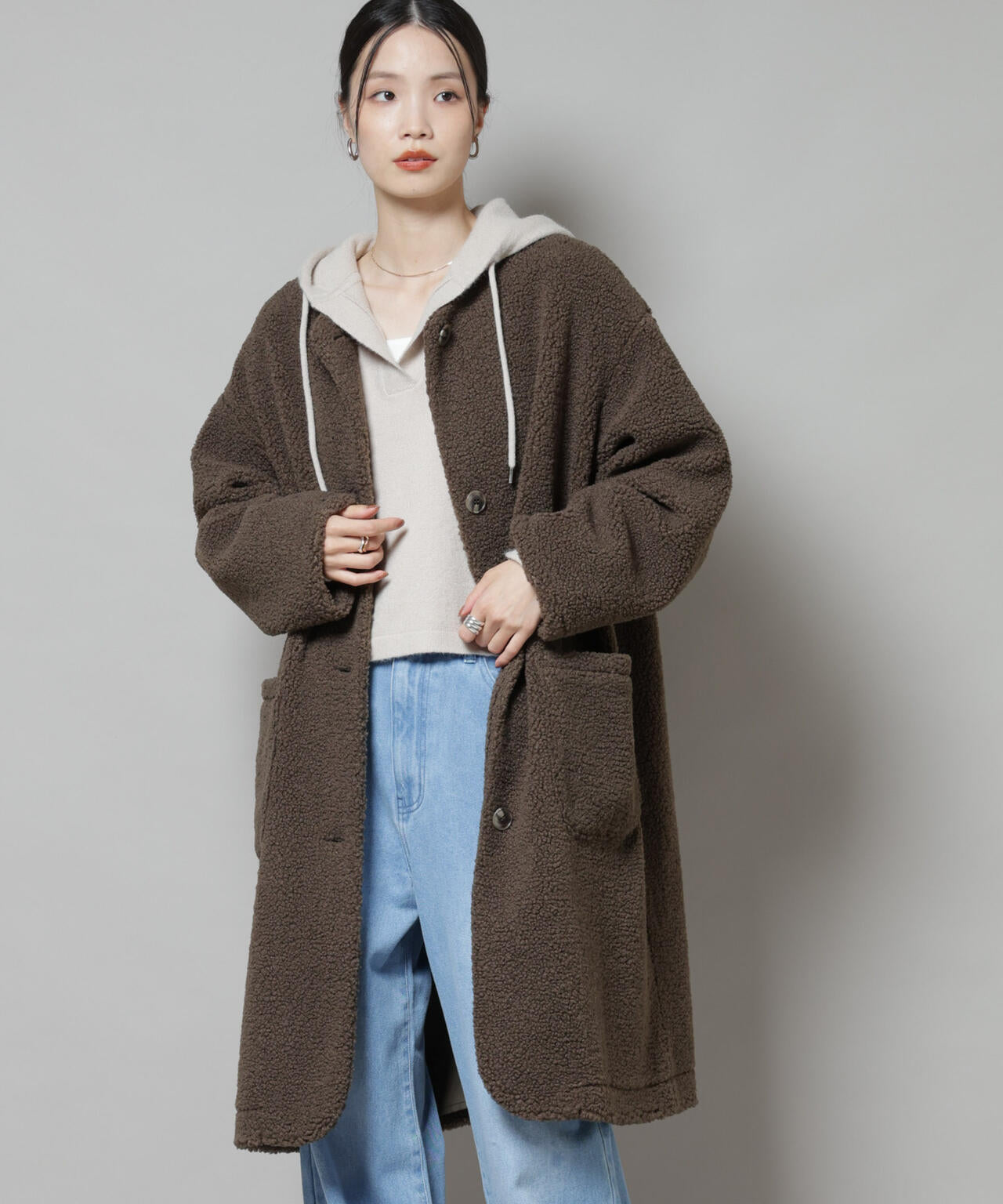 ソフトボアノーカラーコート 6735211306