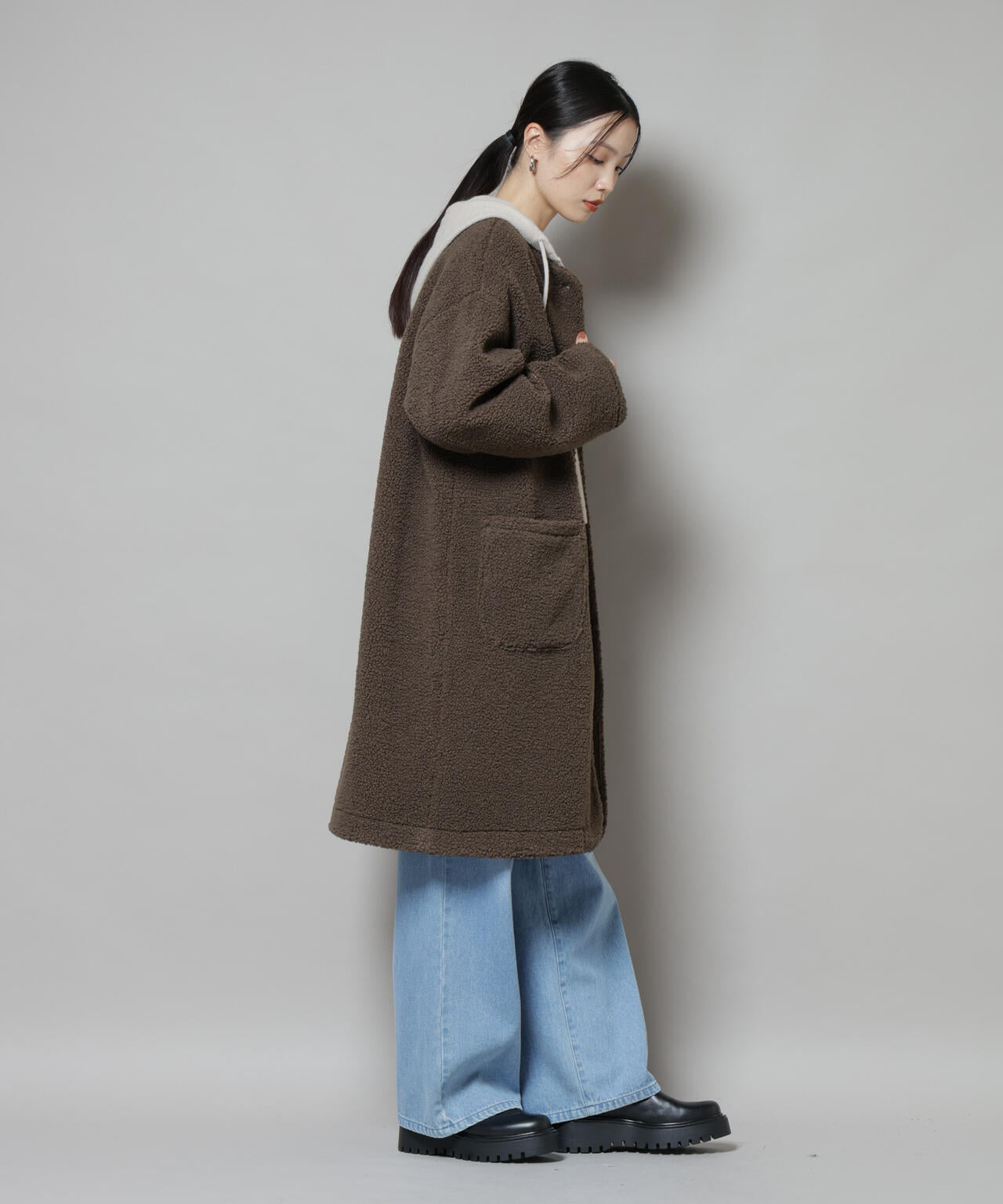 ソフトボアノーカラーコート 6735211306