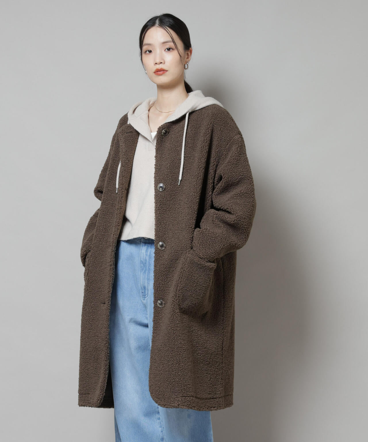 ソフトボアノーカラーコート 6735211306