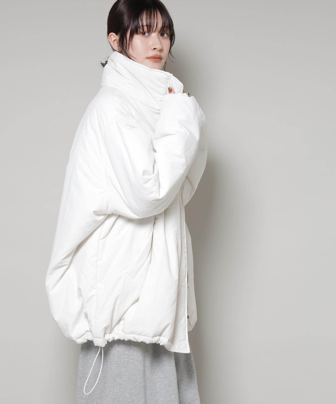 撥水加工 中綿スタンドオーバージップブルゾン 6735212300