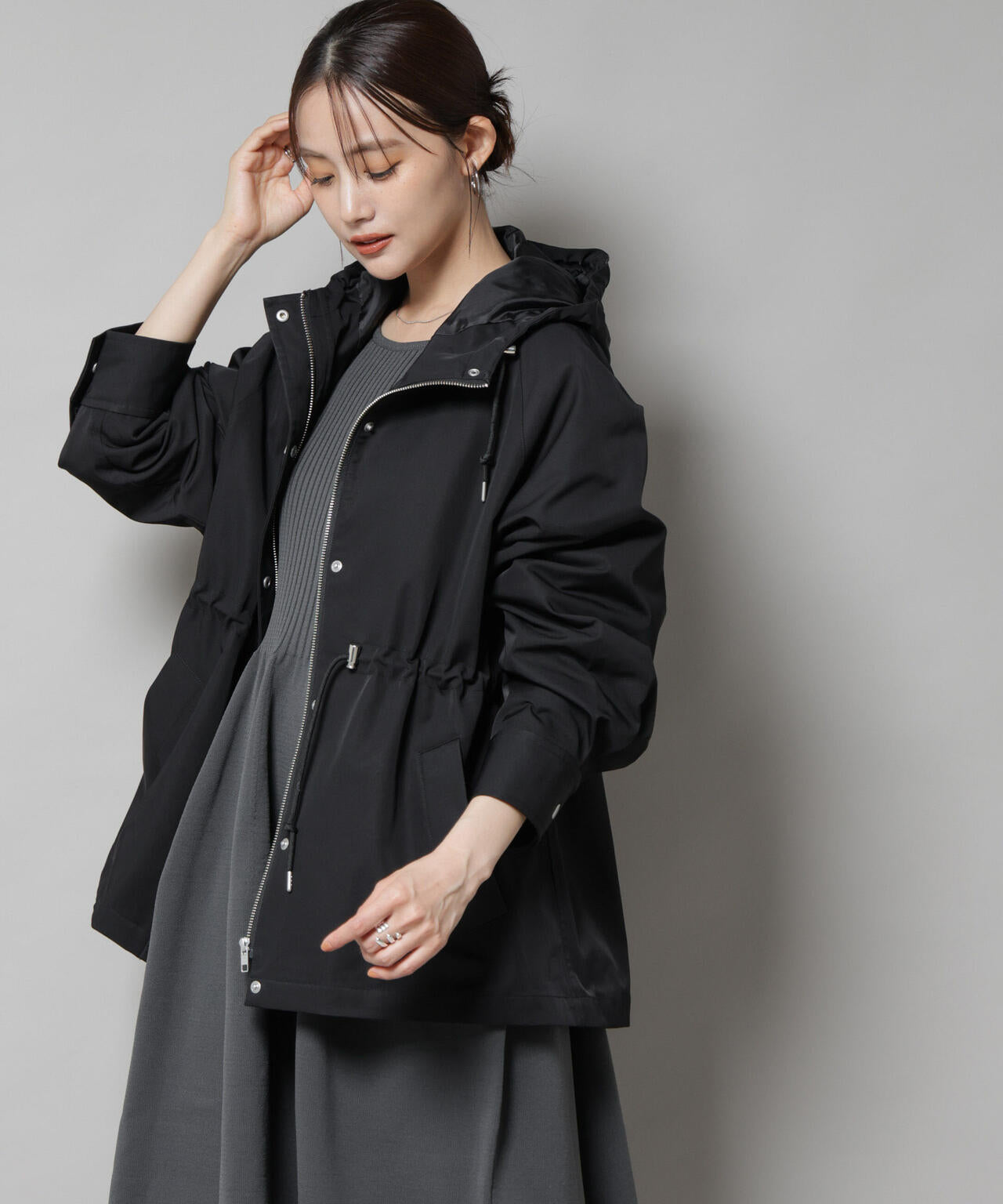 撥水加工フードブルゾン 6735212301