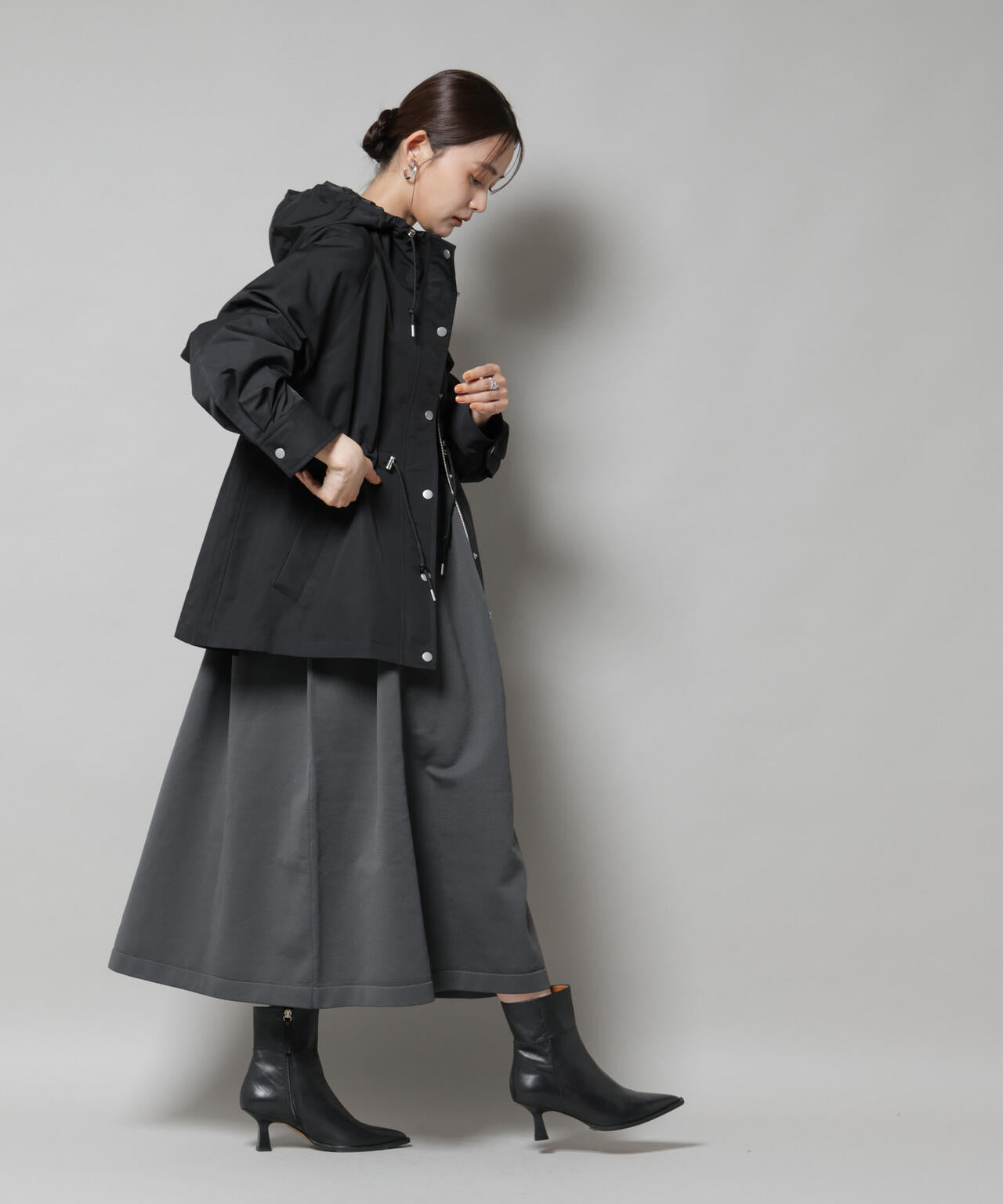 撥水加工フードブルゾン 6735212301