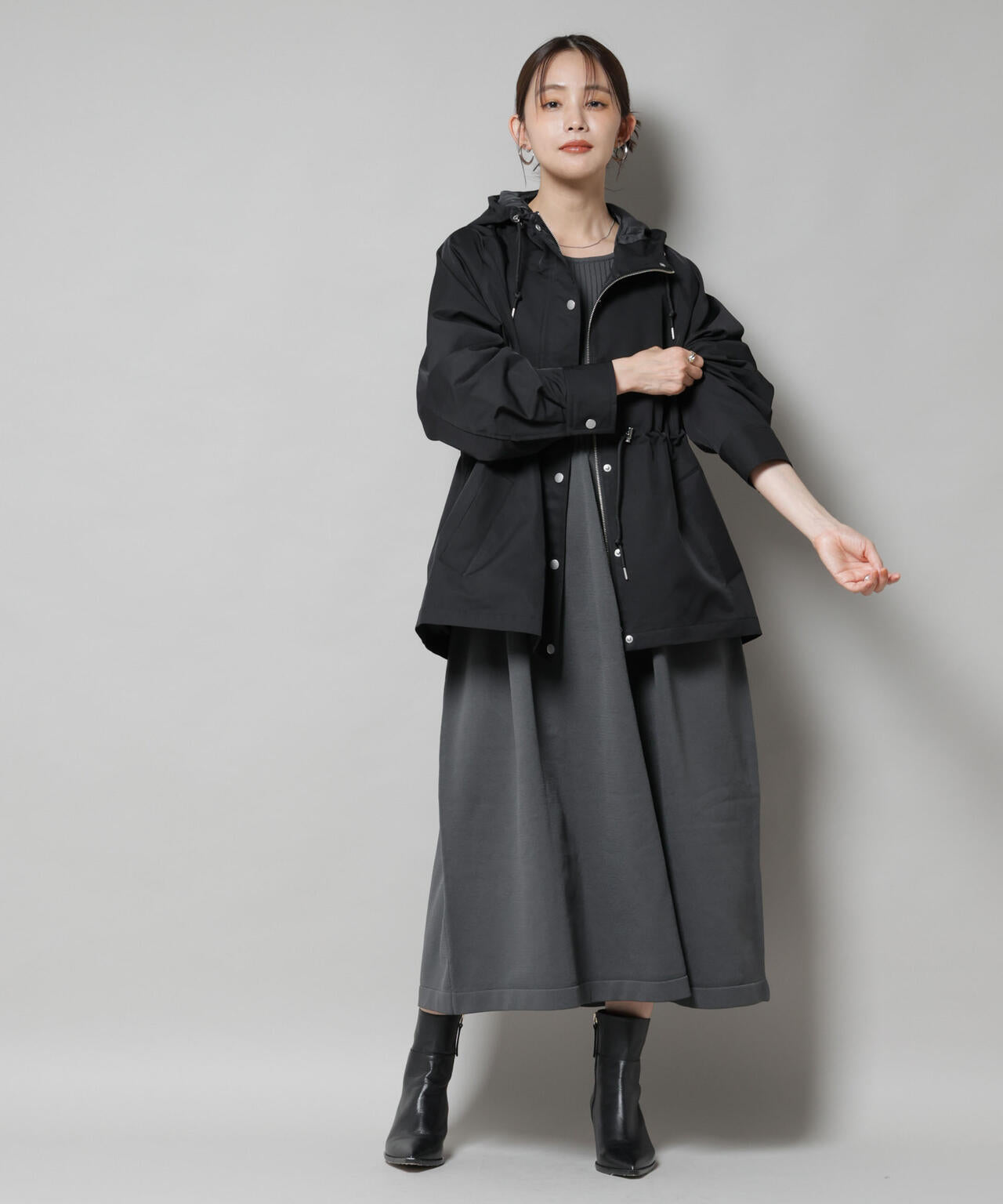 撥水加工フードブルゾン 6735212301