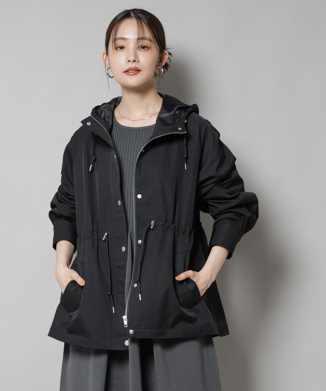 撥水加工フードブルゾン 6735212301